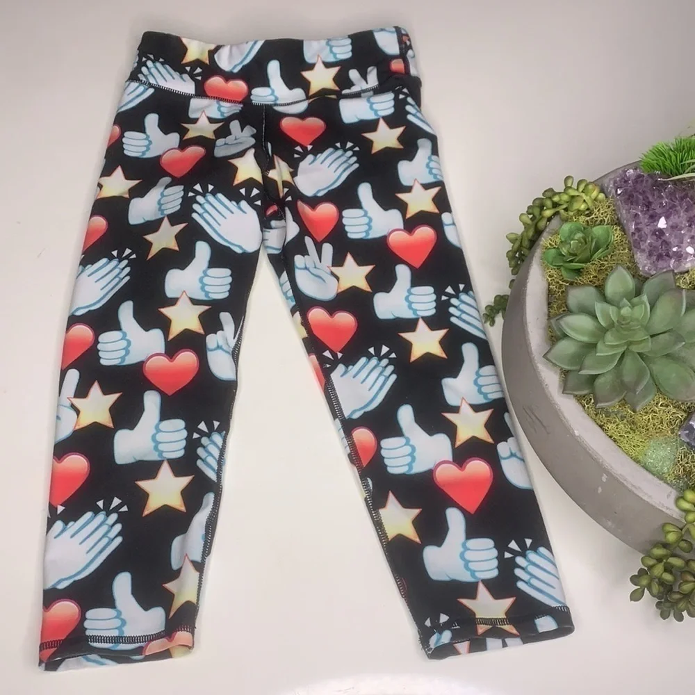 Gap Fit Kids Emoji print active legging pants medium girls legging